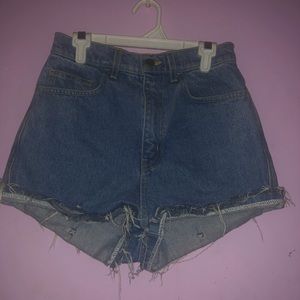 American Apparel High Rise Denim Shorts